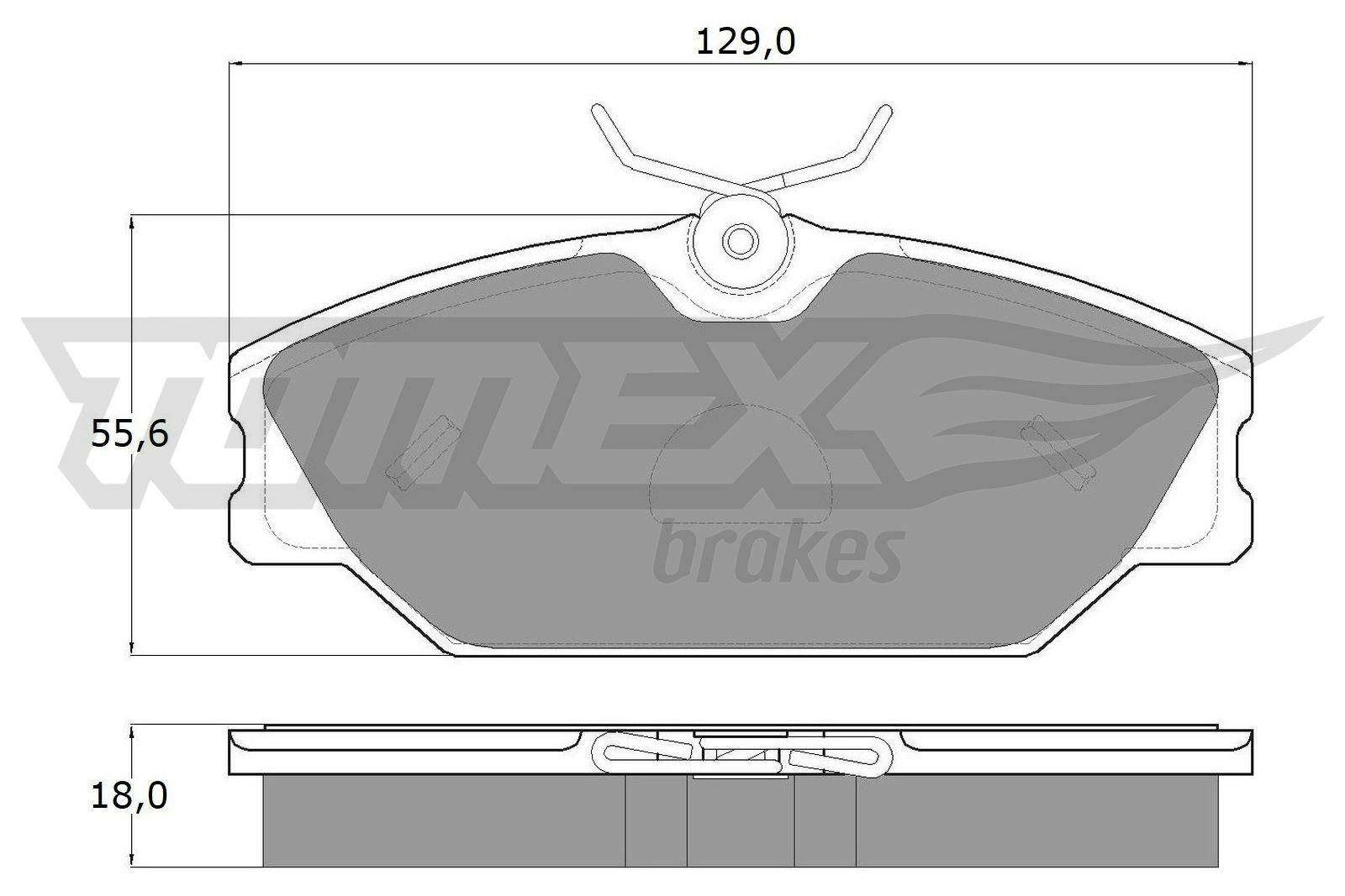 Sada brzdových destiček, kotoučová brzda TOMEX Brakes